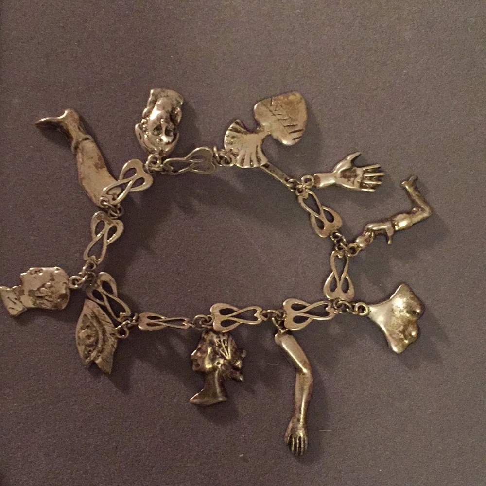 Beautiful sterling silver charm bracelet.